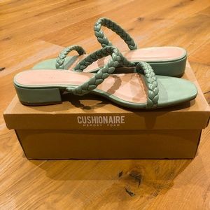 Cushionaire Women's Neptune Braided Low Block Heel Sandal 10